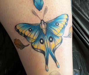 papillon tatouage couleurs