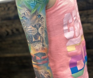 Manchette réaliste couleurs sur le thème des animaux en voie de disparition